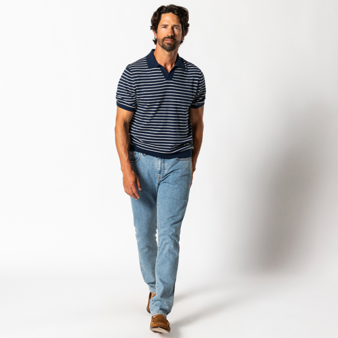 Men's striped polo shirt 