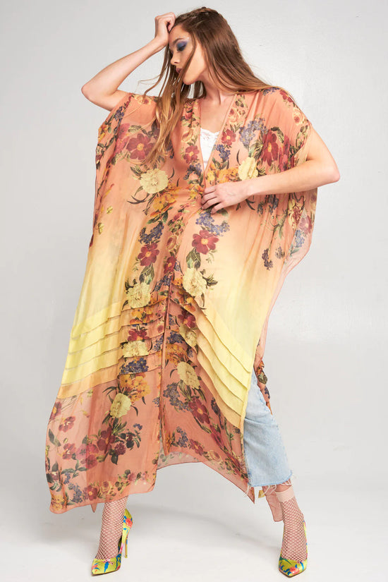 Aratta Softness Blooms Kimono - Ombre Mauve