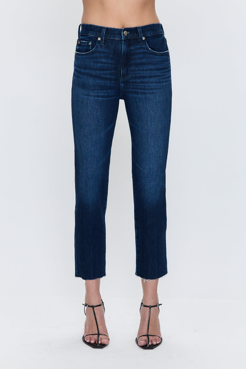 Pistola's Monroe High Rise Crop women's jean in the dark blue wash Resilient