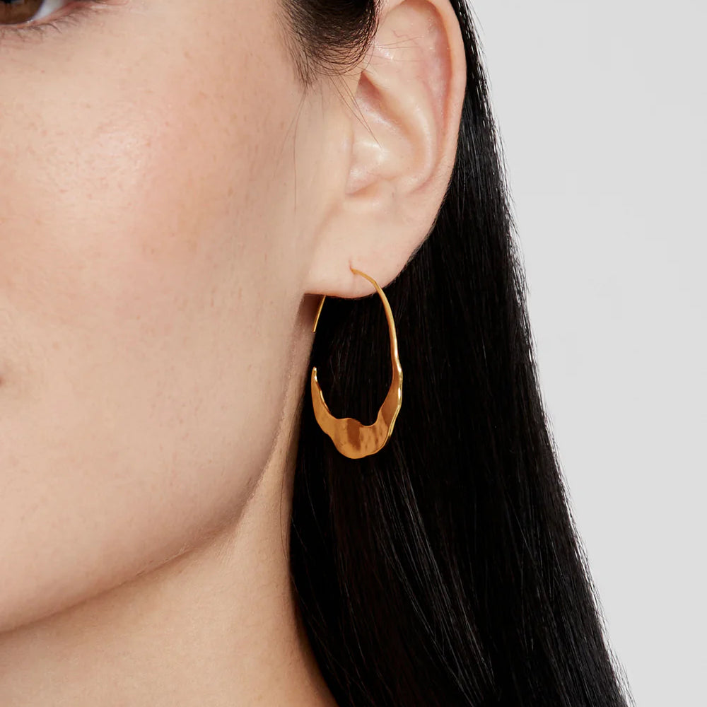 Chan Luu Gold Crescent Moon Hoops