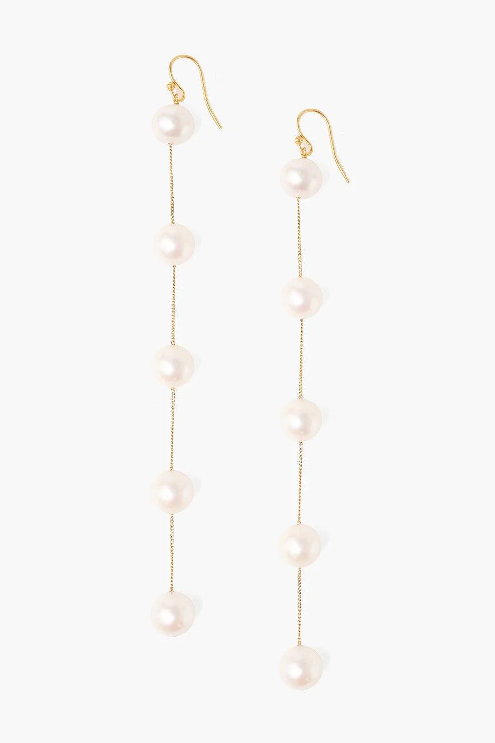 Chan Luu's White Pearl Duster Earrings