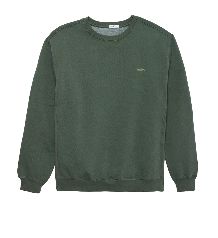 The Thyme Green Embroidered Crewneck by Katin