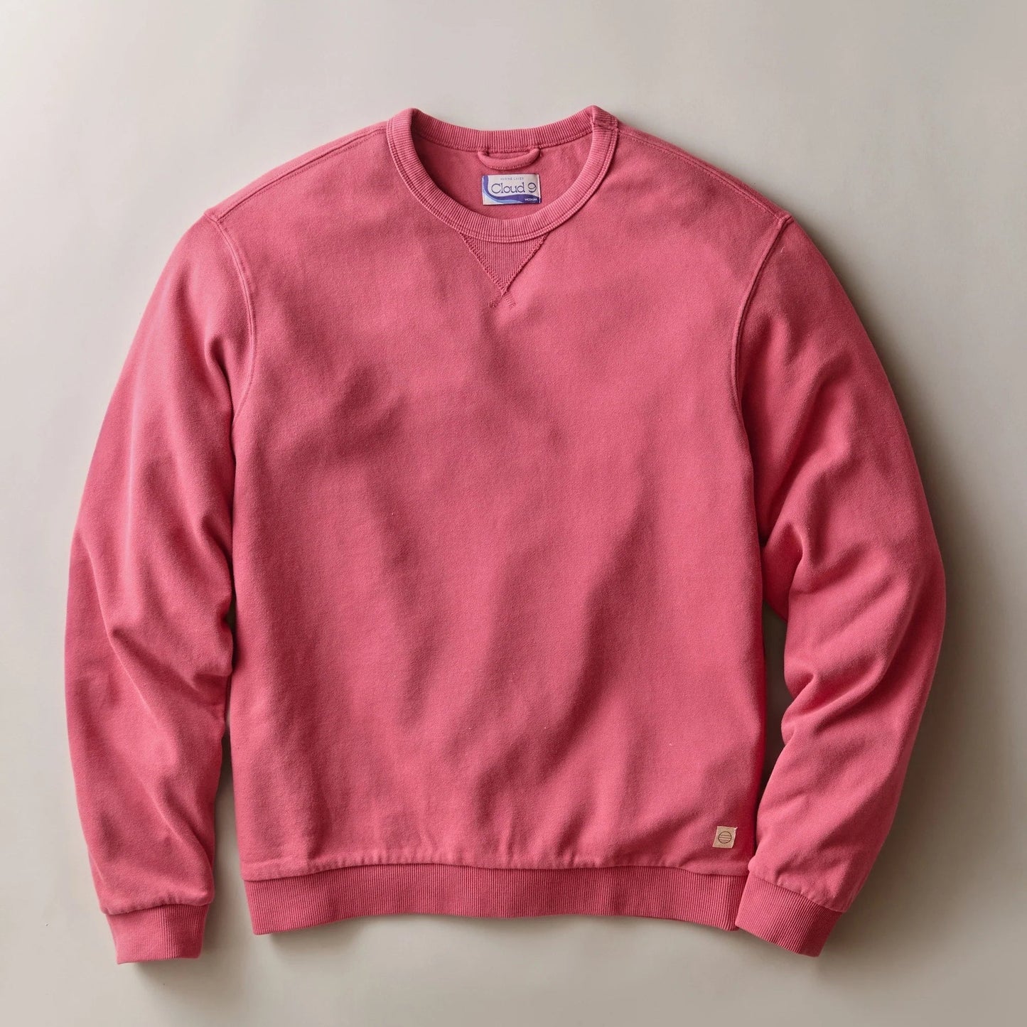 Marine Layer Cloud 9 Terry Relaxed Crewneck in Garnet Rose