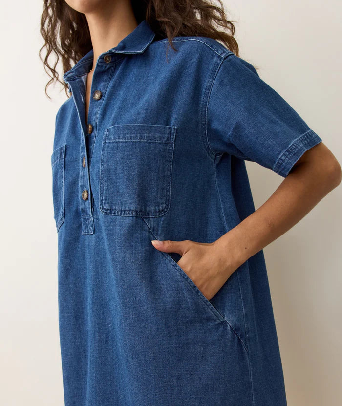 Marine Layer Liza Denim Mini Dress
