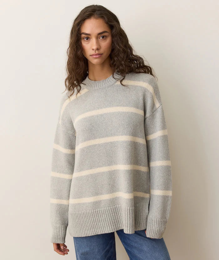 The soft and comfy Berkeley Oversized Crewneck is Marine Layer's version of the perfect midweight fall sweater. Find yours at Harbour Thread in Burlington, VT!