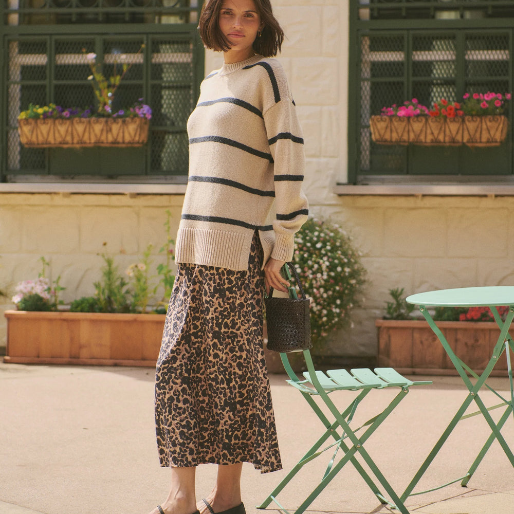 
                      
                        Add some playful energy to your fall looks with the leopard print Avery Midi Skirt, available at Harbour Thread boutique.
                      
                    