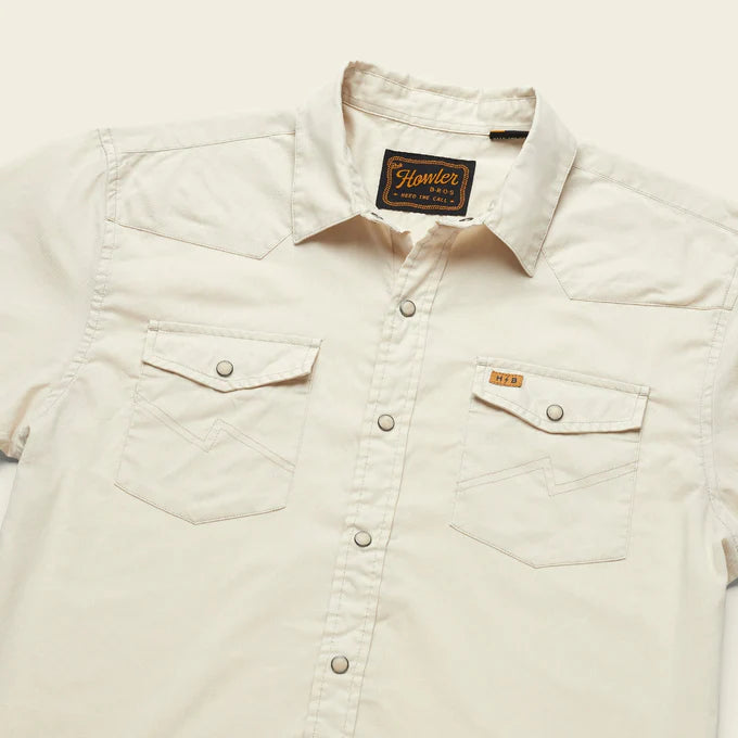 Men's beige snapshirt