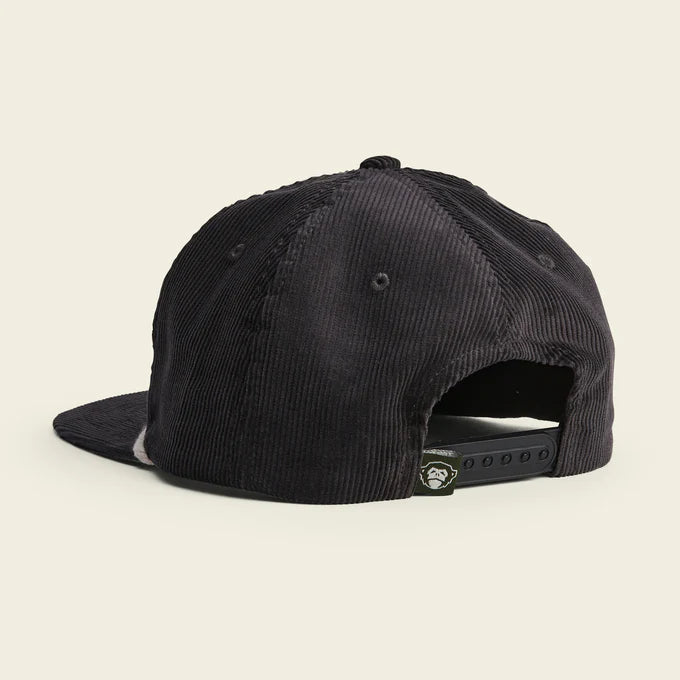 
                      
                        Back view of the Black Corduroy Howler Beach Club Unstructured Snapback Hat by Howler Bros
                      
                    