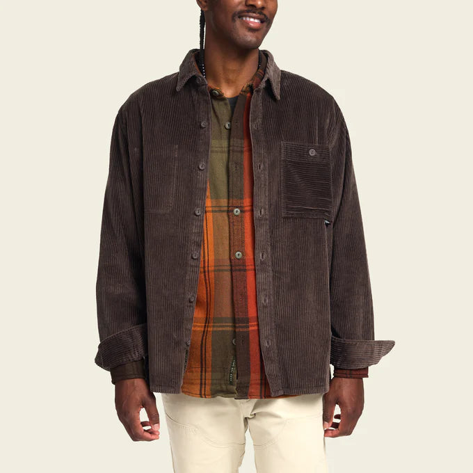 Front view of the Cocoa Iquitos Overshirt by Howler Brothers