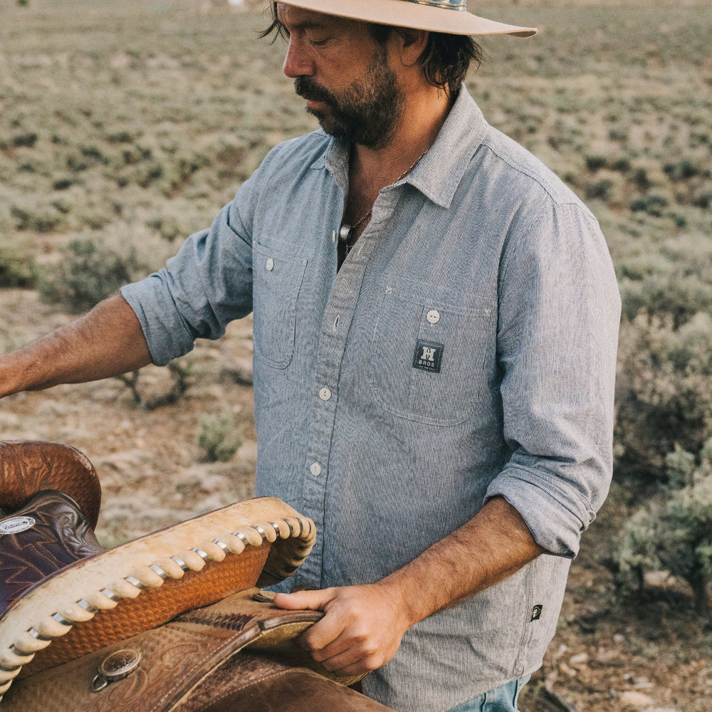 Embrace classic heritage style with the Howler Bros Tallier Work Shirt, now available at Harbour Thread in Burlington, VT. 