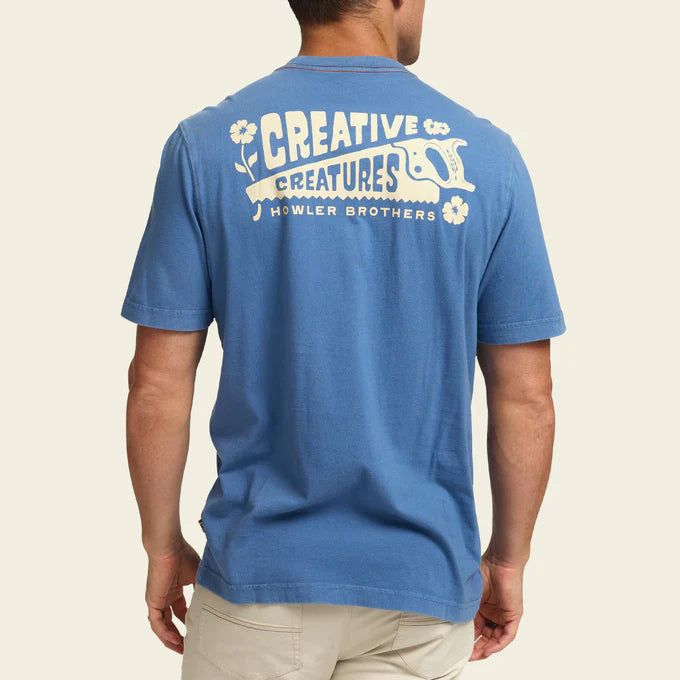 
                      
                        Back view of the CC Workshop Pocket T-Shirt by Howler Brothers
                      
                    