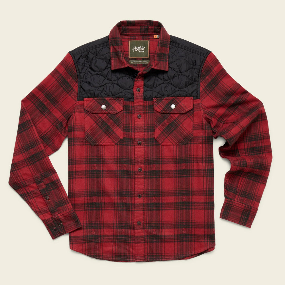 The Quintana Quilted Flannel is available at Harbour Thread in the style Big Barrett Plaid Brick Red