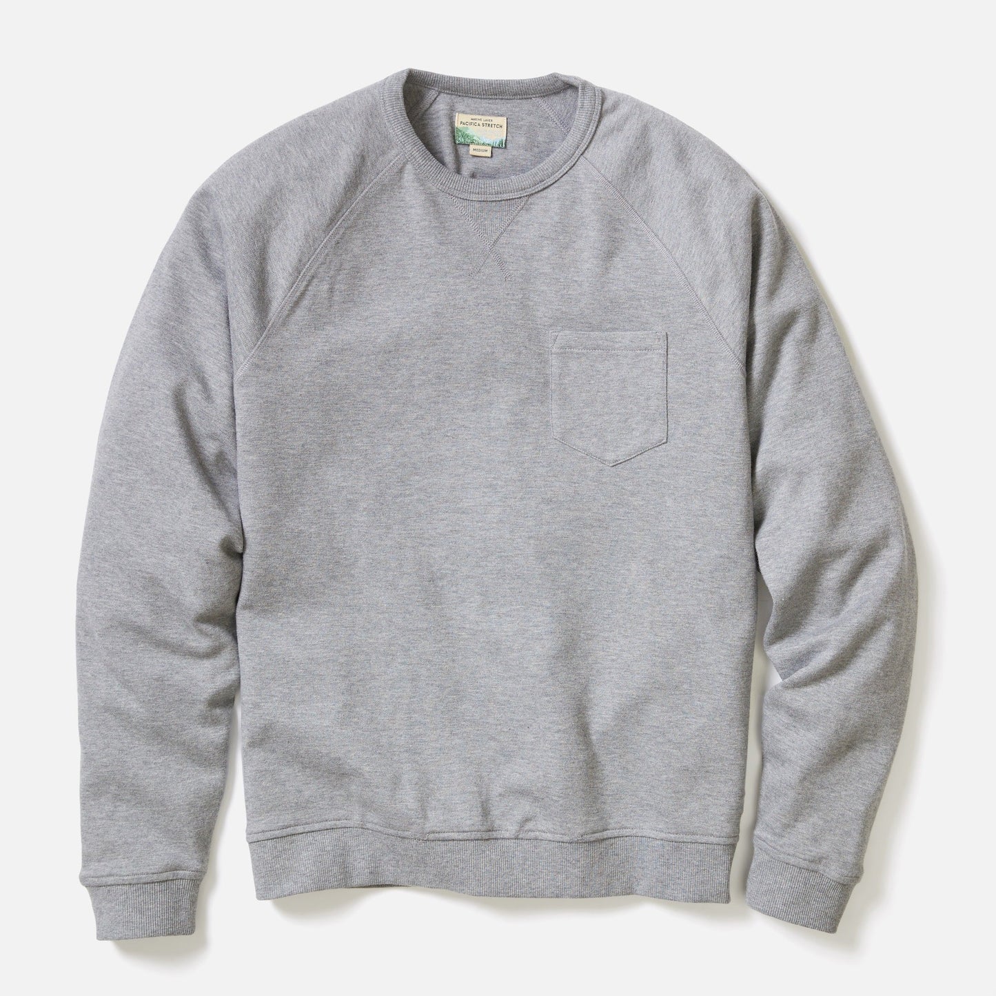 Marine Layer Pacifica Stretch Raglan in Heather Grey