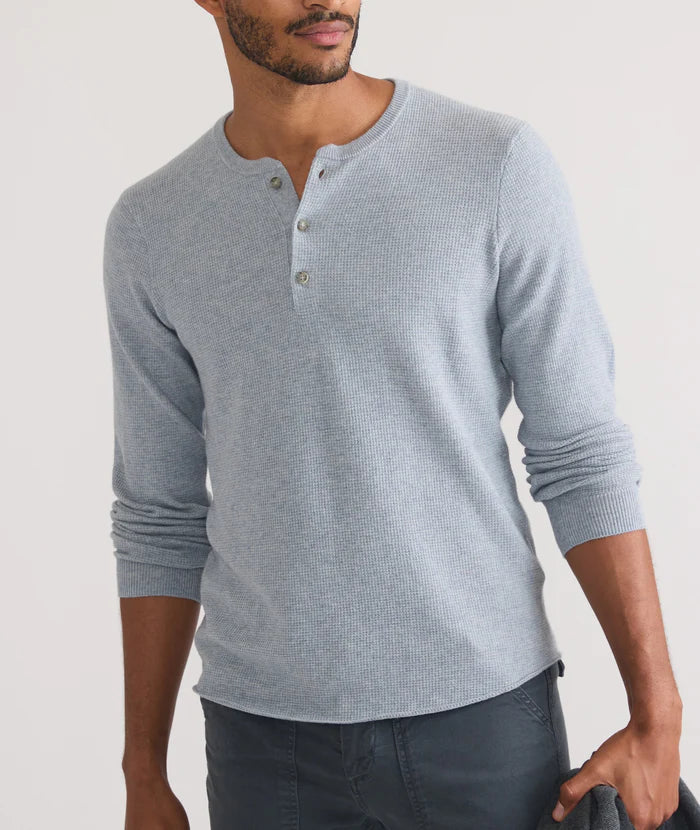 The Misty Heather Henley Sweater by Marine Layer