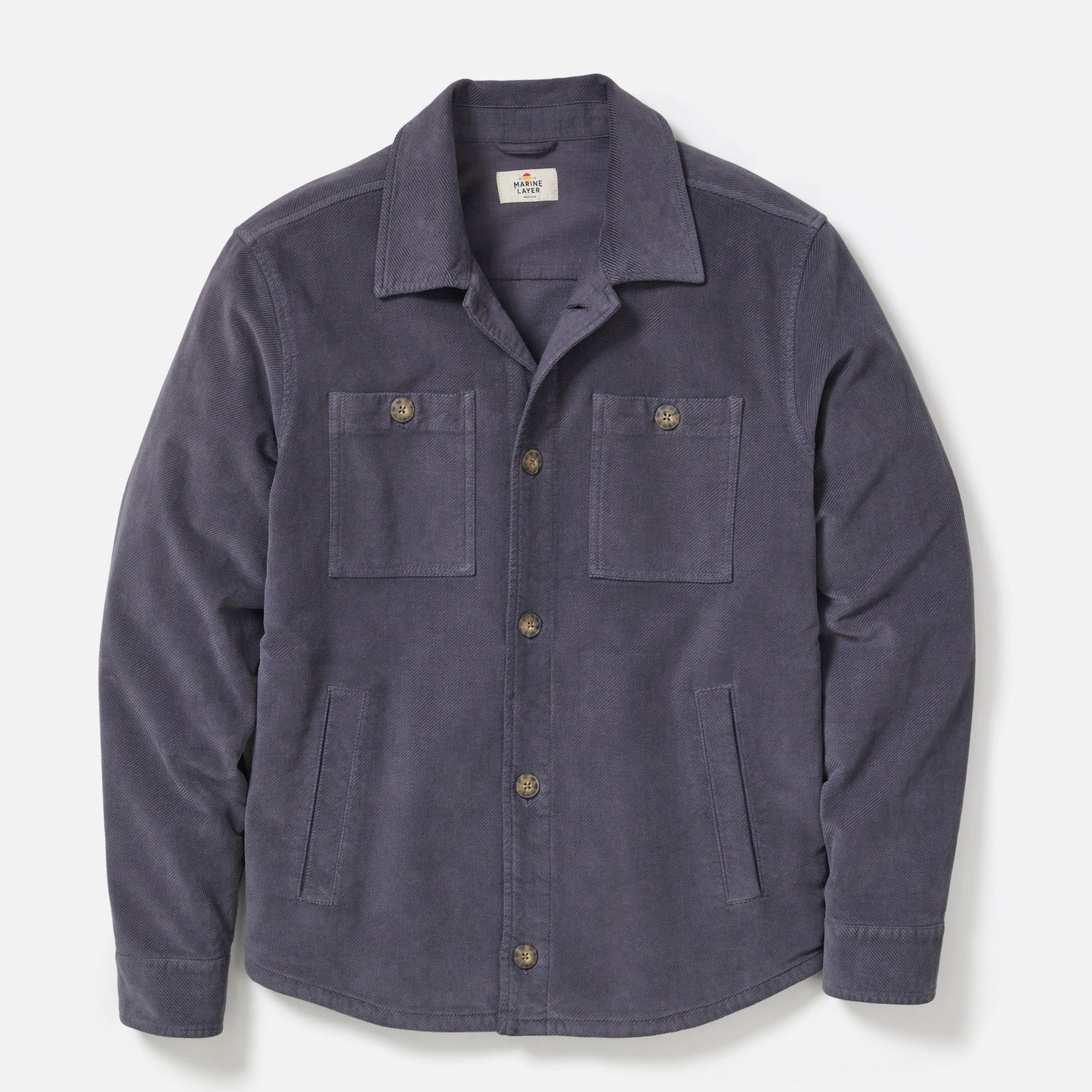 Marine Layer Max Moleskin Overshirt in Mood Indigo