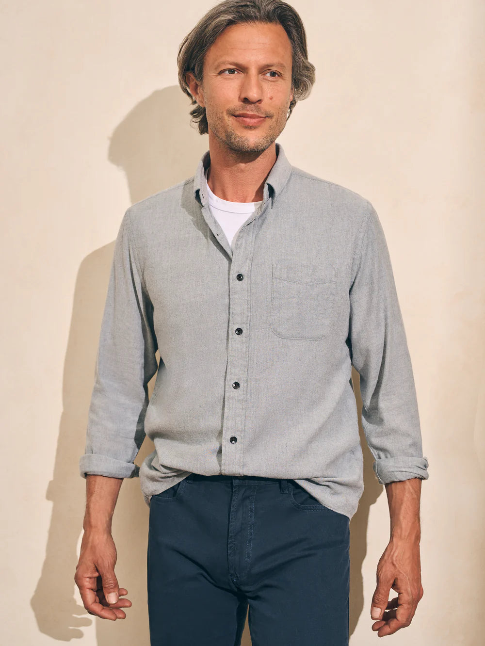 Load image into Gallery viewer, Faherty The All Time Shirt - Eldorado Grey
