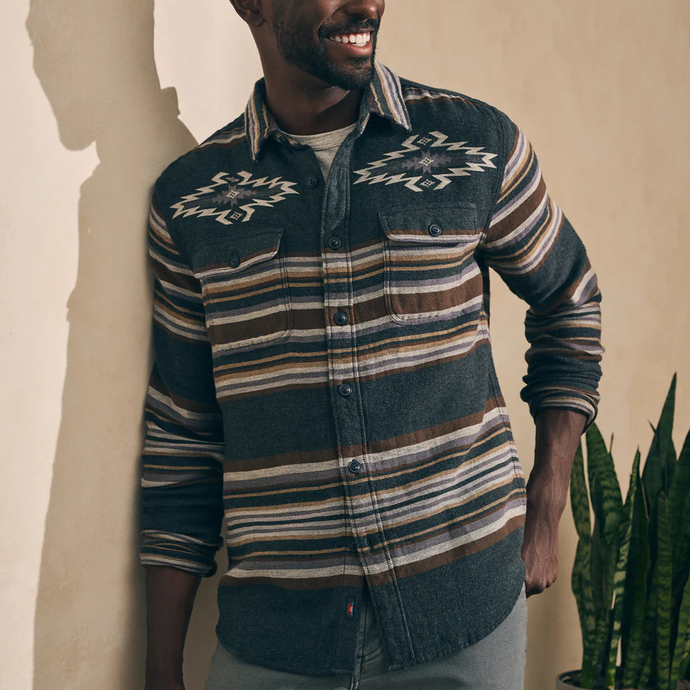 Faherty x Doug Good Feather Canyon Overshirt - Desert Blackstar Serape