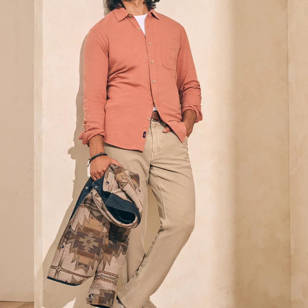 
                      
                        Faherty Knit Seasons Shirt (Single Pocket) - Sedona
                      
                    