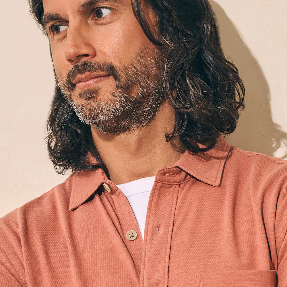 
                      
                        Faherty Knit Seasons Shirt (Single Pocket) - Sedona
                      
                    