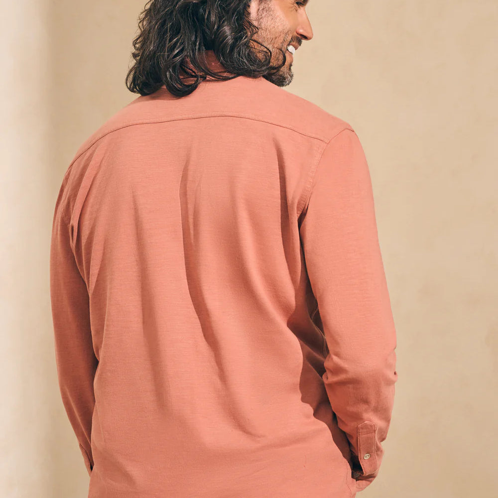 Faherty Knit Seasons Shirt (Single Pocket) - Sedona