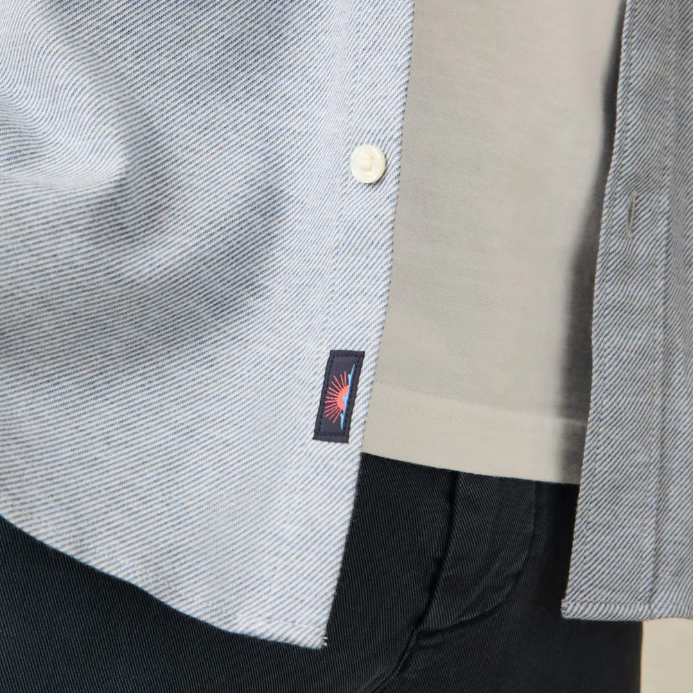 Faherty Coastline Knit Shirt - Oceanside Blue
