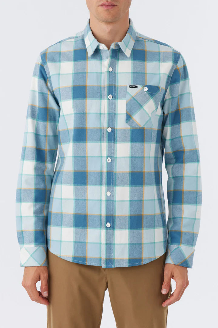 O'Neill Winslow Plaid Flannel Shirt - Dust Blue