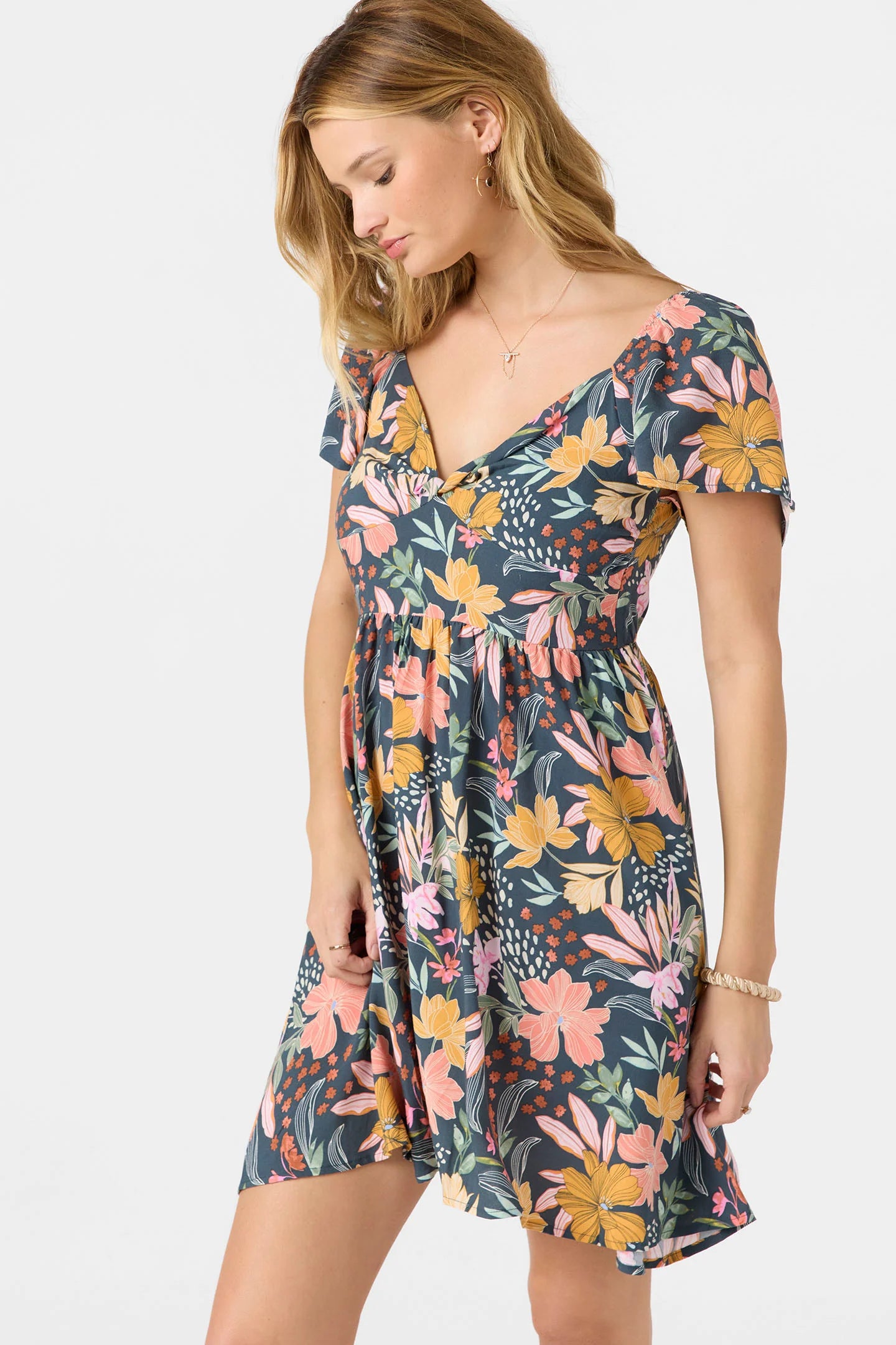 Embrace the easy, breezy summer style of the Carina Floral Short Dress by O'Neill. Find it at Harbour Thread boutique in Burlington, VT!