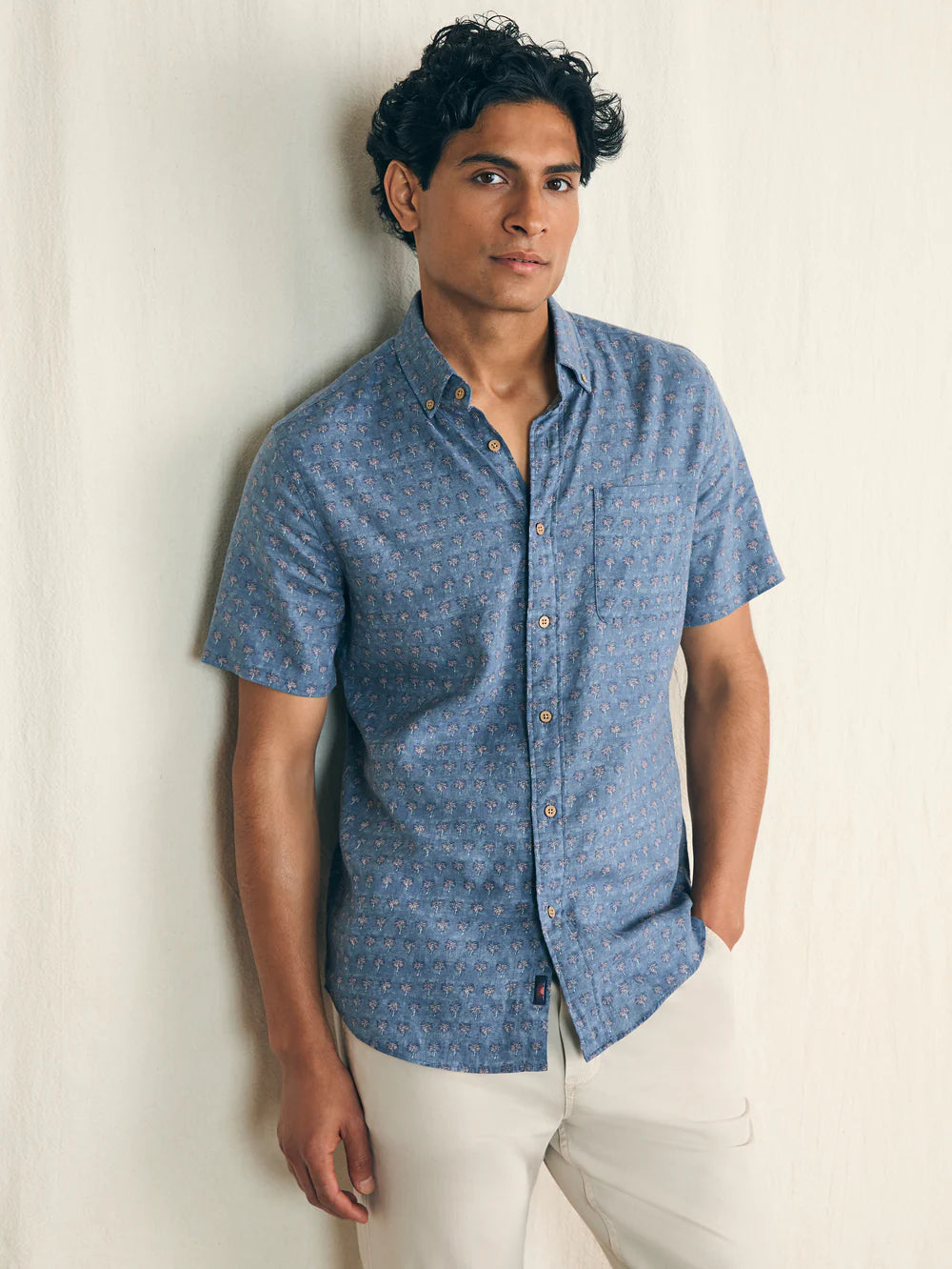 The Paradise Palm Short Sleeve Breeze Shirt by Faherty