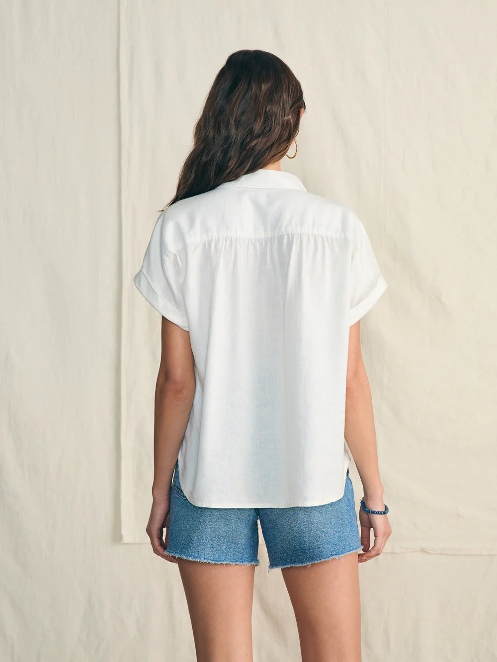 Back view of the White Breeze Shirt by Faherty