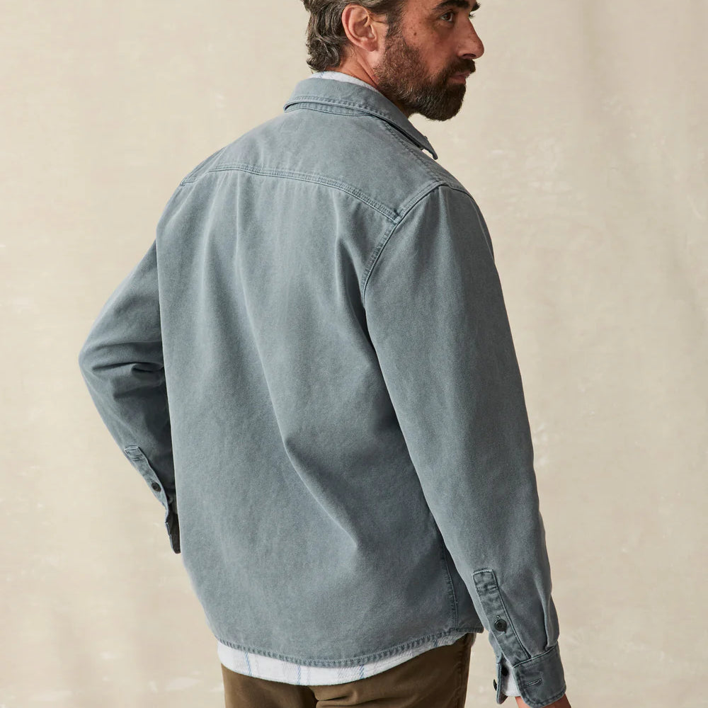 Faherty Sunwashed CPO - Petrol Blue