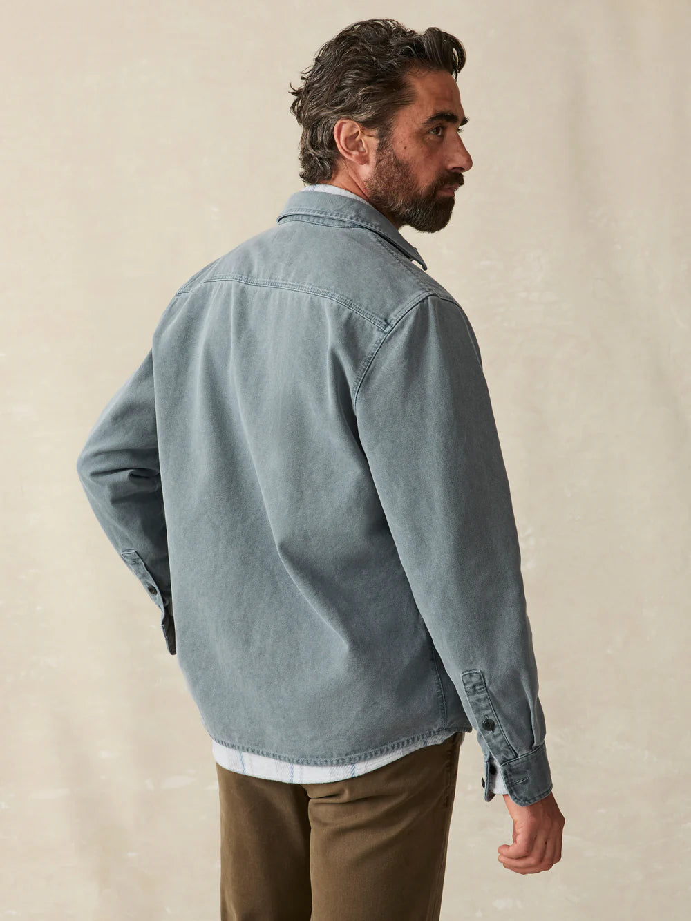 Faherty Sunwashed CPO - Petrol Blue