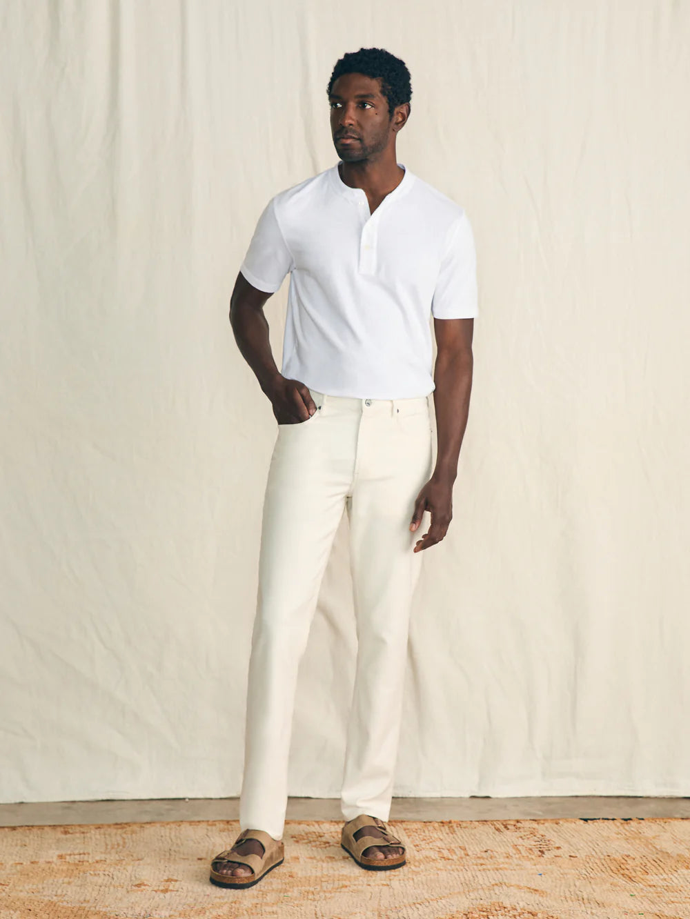 Faherty Stretch Terry 5-Pocket Pant - Cabo Blanco