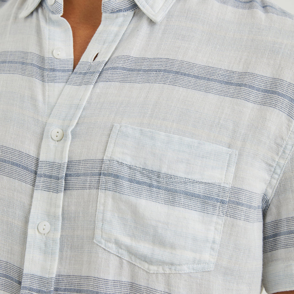 
                      
                        Front design detail on the Piraeus Fairfax Short Sleeve Button Up Shirt by Rails
                      
                    