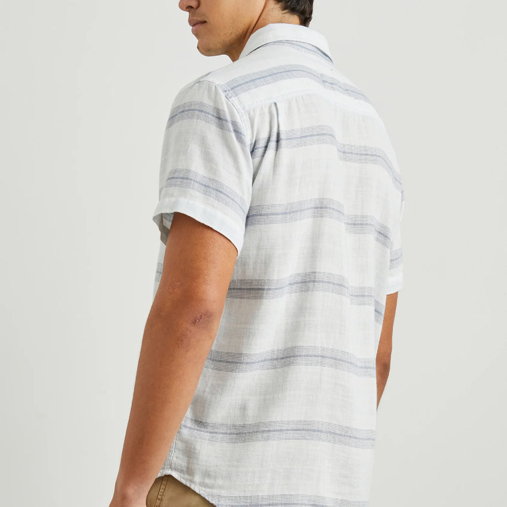 Back view of the Piraeus Fairfax Short Sleeve Button Up Shirt by Rails