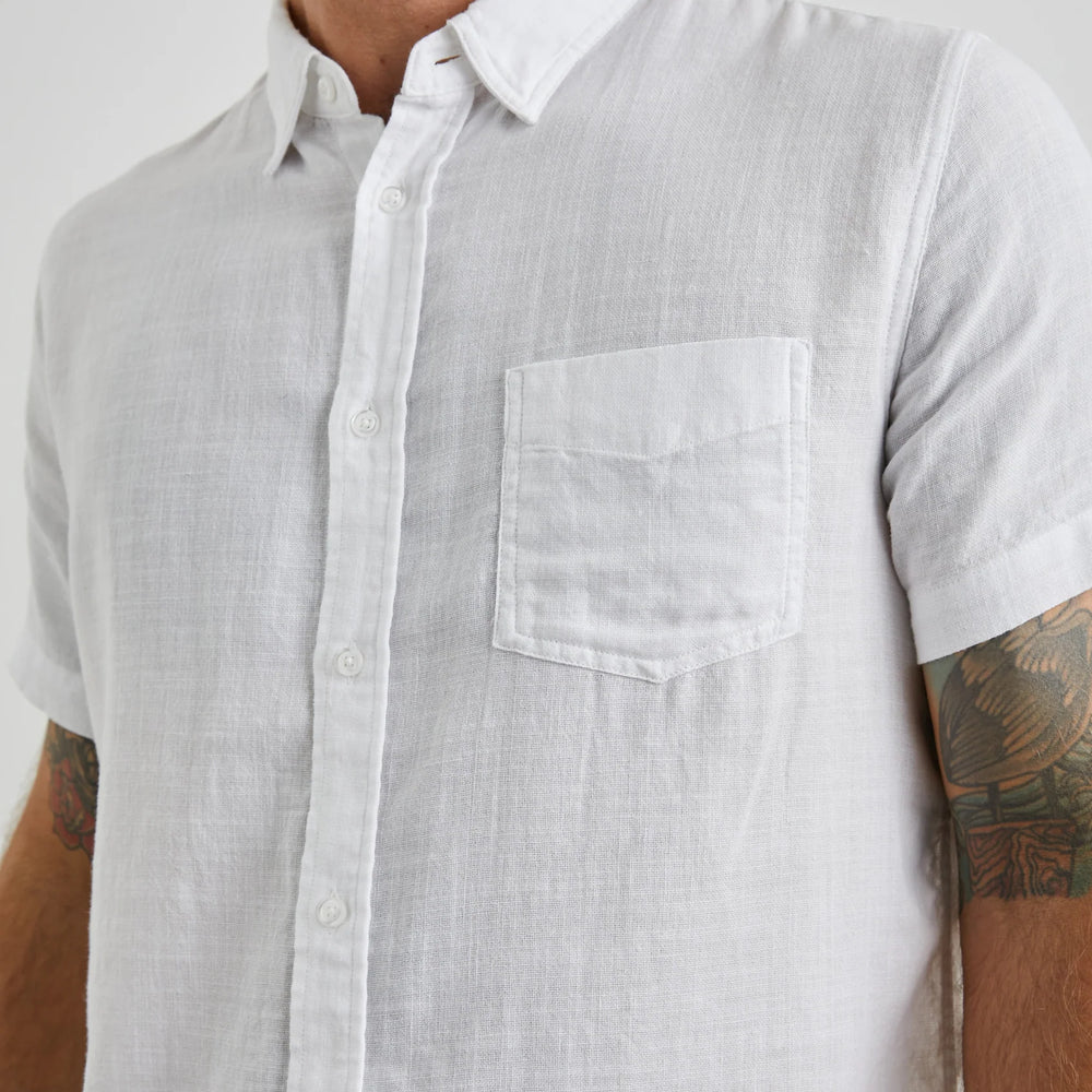 
                      
                        Front design detail on the White Fairfax Short Sleeve Button Up Shirt by Rails
                      
                    