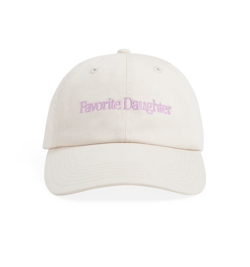 
                      
                        The Favorite Daughter Classic Logo Baseball Hat in the color Khaki Lavender
                      
                    