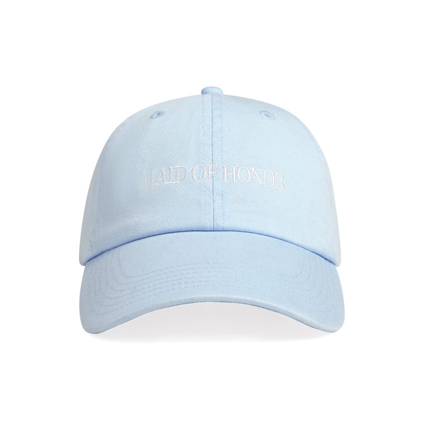 The light blue Maid Of Honor Heart Baseball Hat by Favorite Daughter