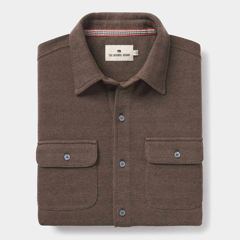 
                      
                        The Normal Brand Textured Knit Shirt - Java
                      
                    