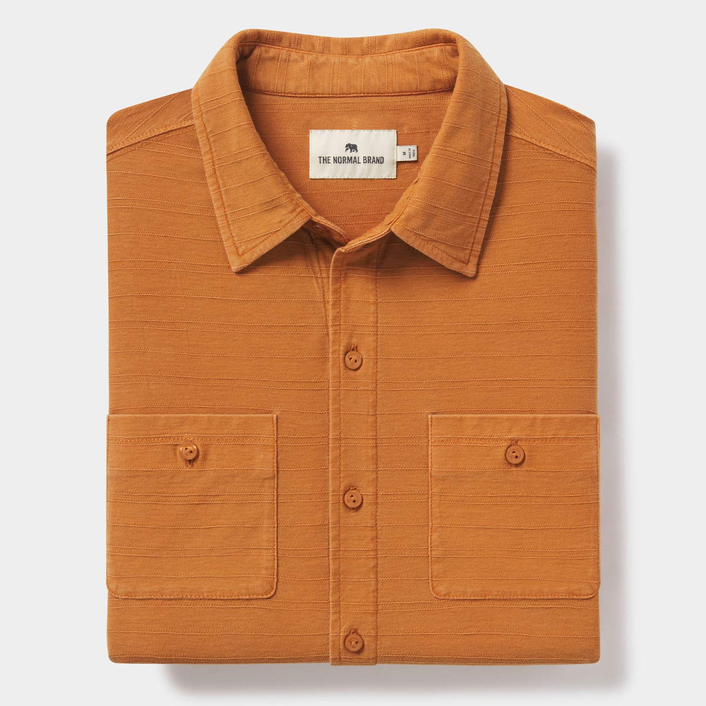 
                      
                        The Normal Brand Sequoia Jacquard Long Sleeve Button Down - Amber
                      
                    