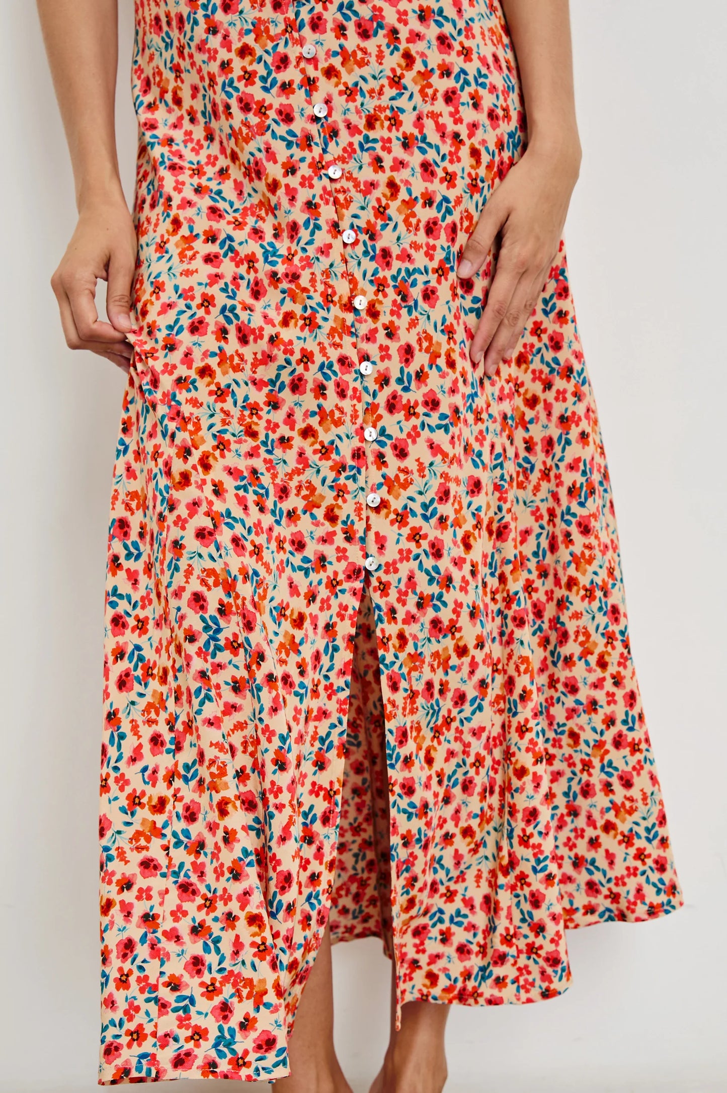 Floral print button front midi dress from Rails