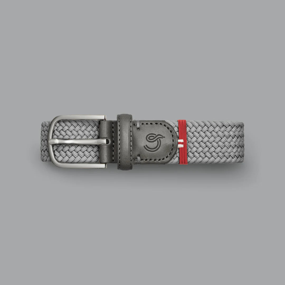 The Forte Dei Marmi La Boucle belt, braided in the color Glacier Grey.