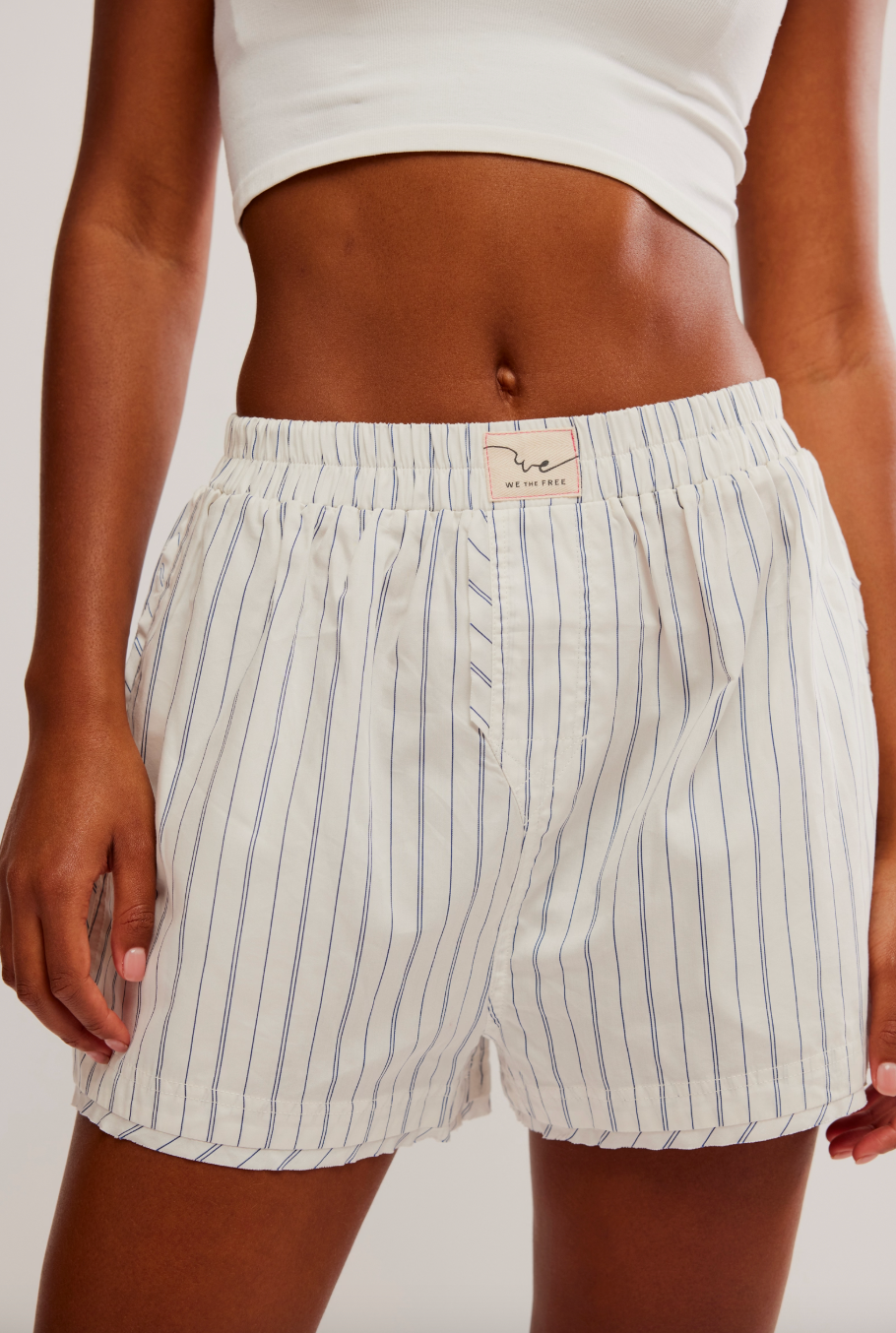 Women's striped boxer shorts from Free People