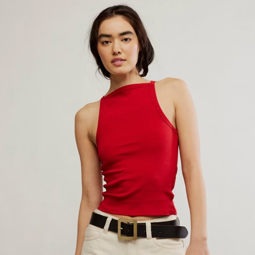 Free People Mia Tank in Salsa