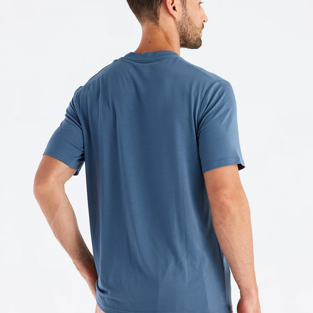 
                      
                        The Free Fly Men's Bamboo Motion Tee in the color Slate Blue
                      
                    