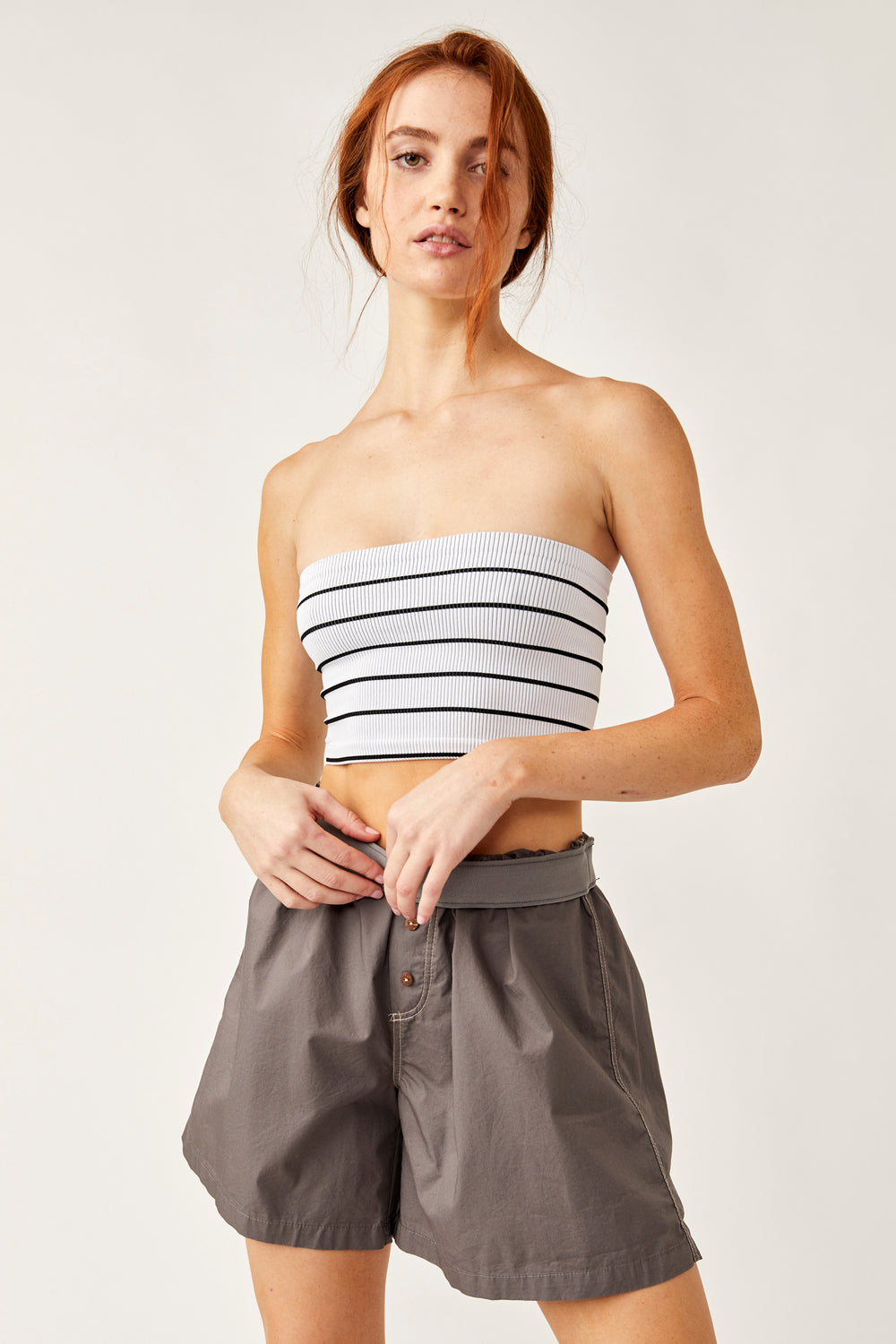 Free People Striped Amelia Bandeau - Black/White