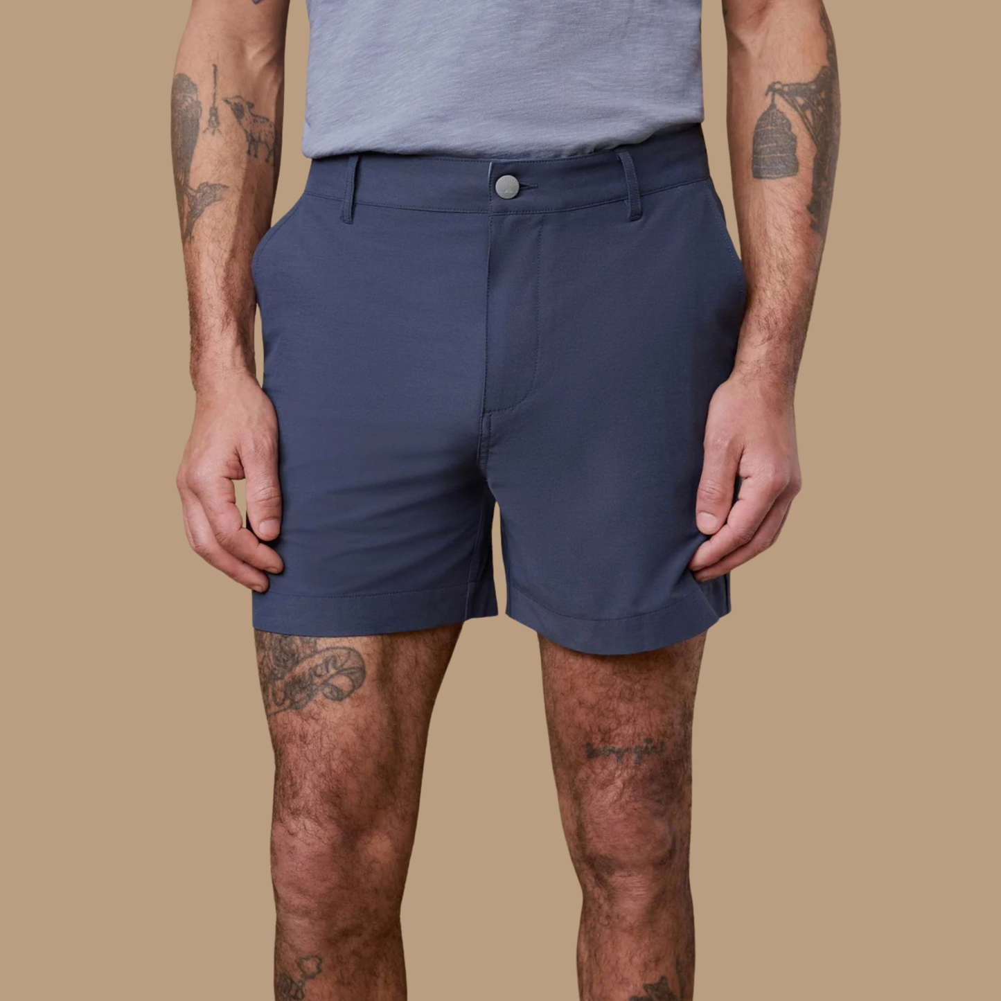 Faherty Men's 5" All Day Short in Blue Nights, available at Harbour Thread men's store