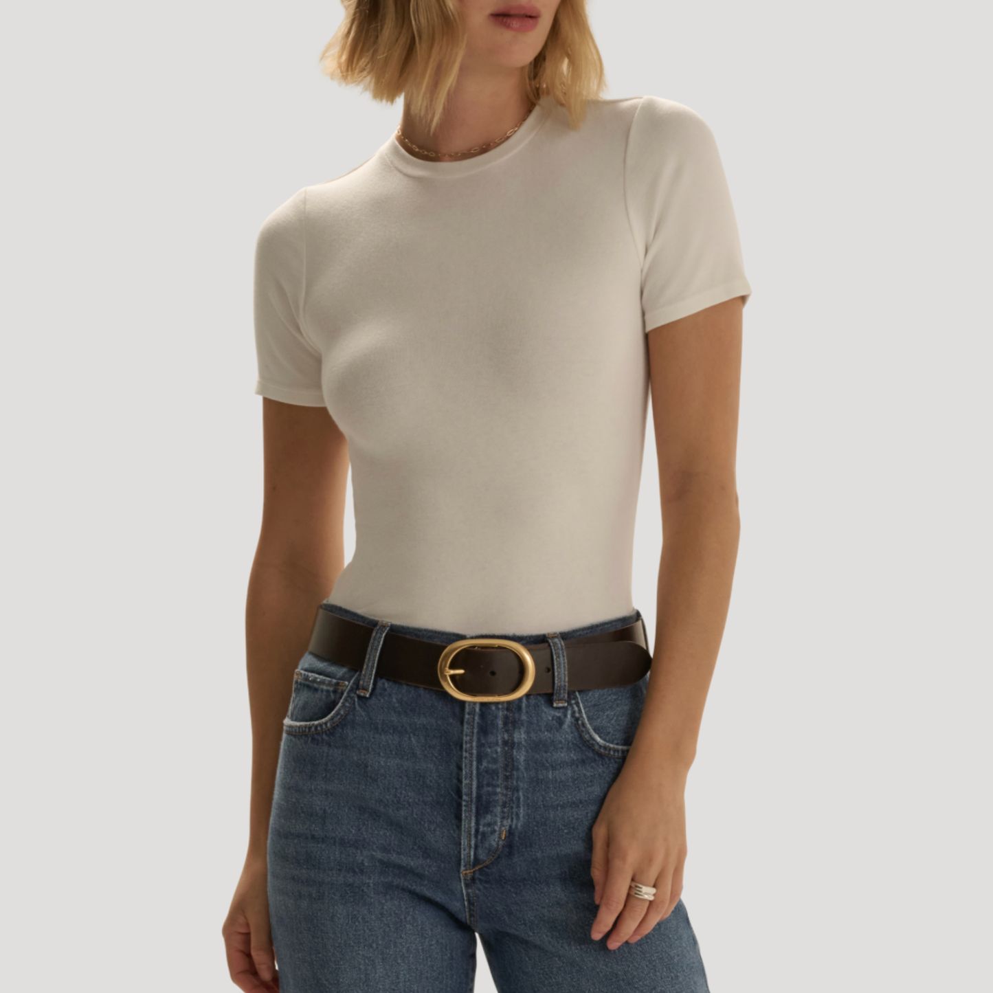 Favorite Daughter The Heritage Baby Tee in White