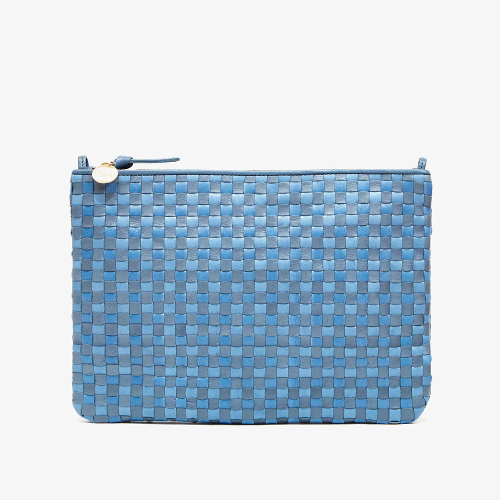 
                      
                        Shop the Light Blue Woven Checker Flat Clutch with Tabs by Clare V. at Harbour Thread. 
                      
                    