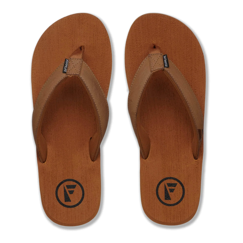 
                      
                        FoamLife Seales Men's Vegan Leather Flip Flops - Tan/Tan
                      
                    