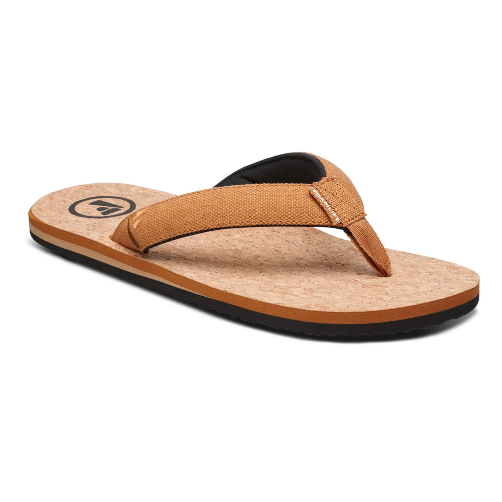 FoamLife Mully Cork Men's Flip Flops - Tan